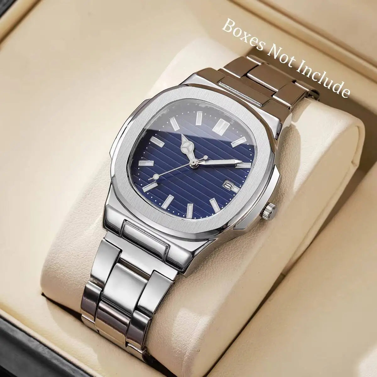 Luxury Square Quartz Stainless Steel Watch