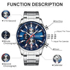 Montre Homme Quartz CURREN Luxe Chronographe Sport Étanche