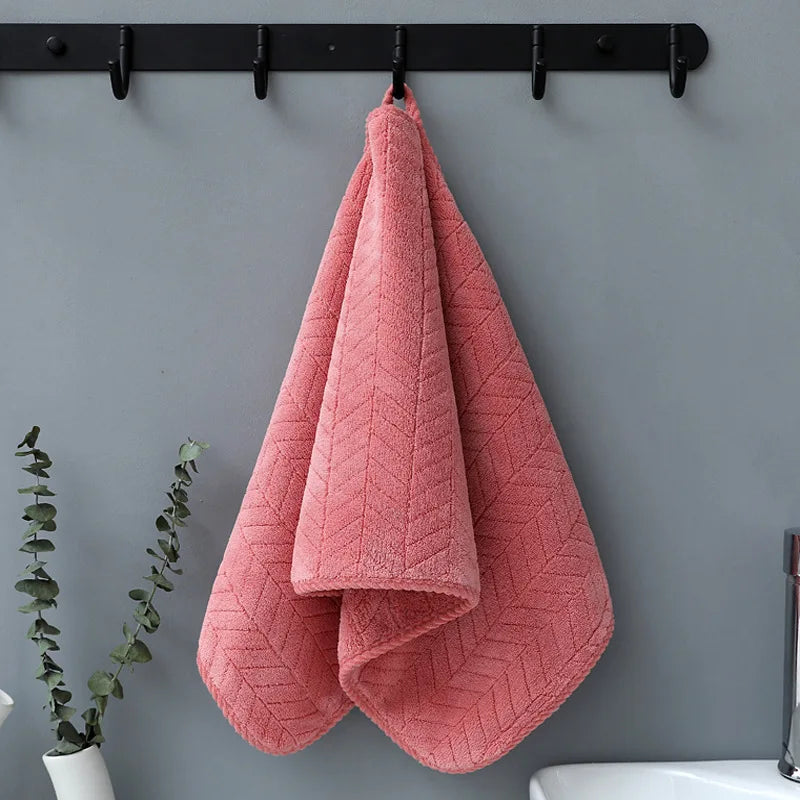 Toalla de Baño Coral Velvet Suave y de Secado Rápido