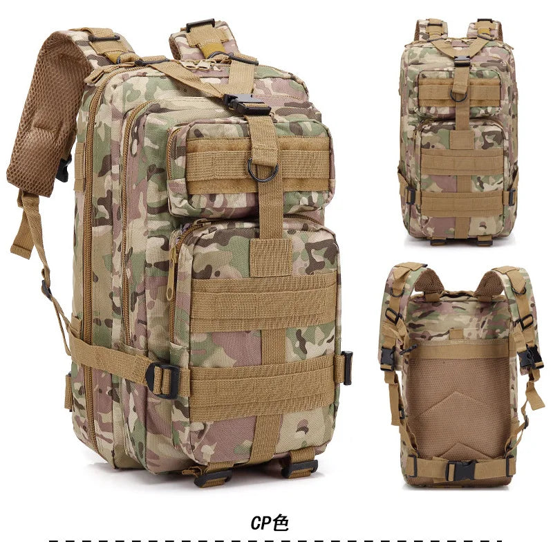 Mochila Estilo Militar 30L Impermeable Oxford Camping Senderismo