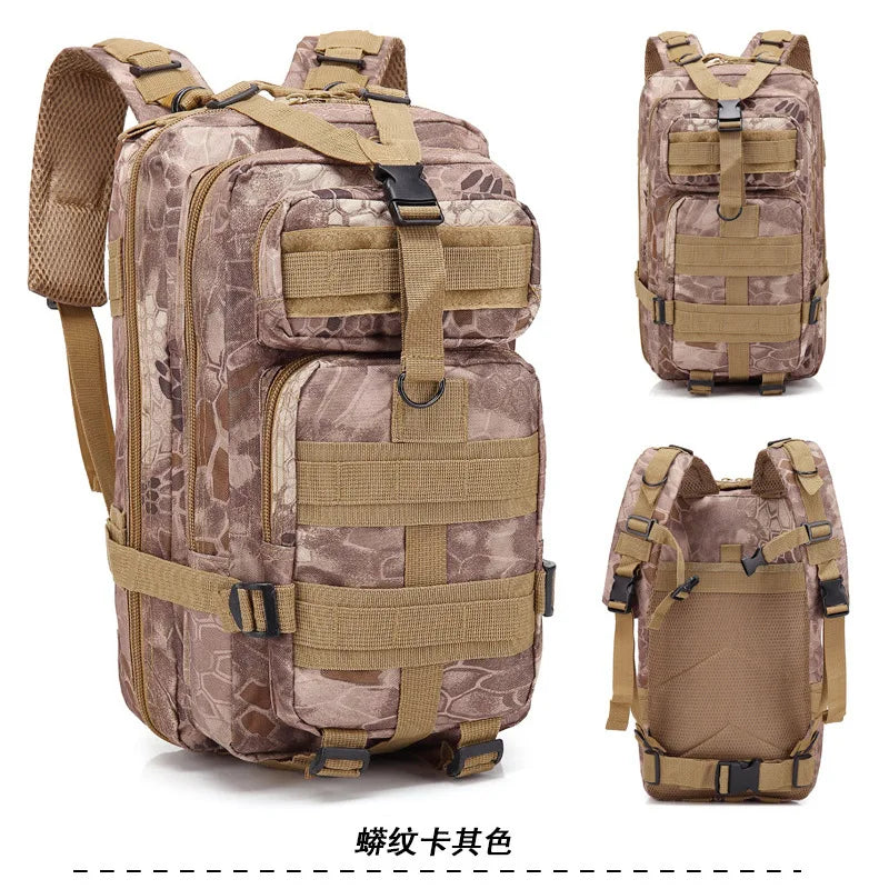 Mochila Estilo Militar 30L Impermeable Oxford Camping Senderismo