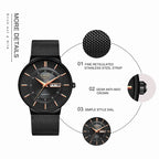 Montre LIGE LG9949 2026 pour homme en acier inoxydable / Décontractée et sportive