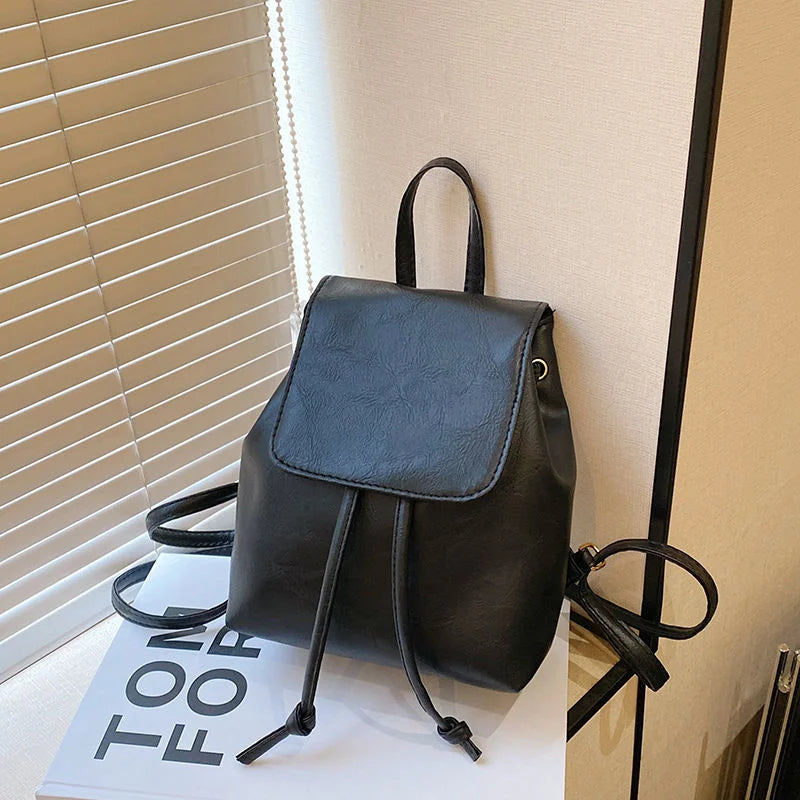 Mochila de Cuero PU Para Mujer Estilo Vintage Casual