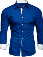 Chemise Slim Fit Homme Manches Longues Bureau/Affaires