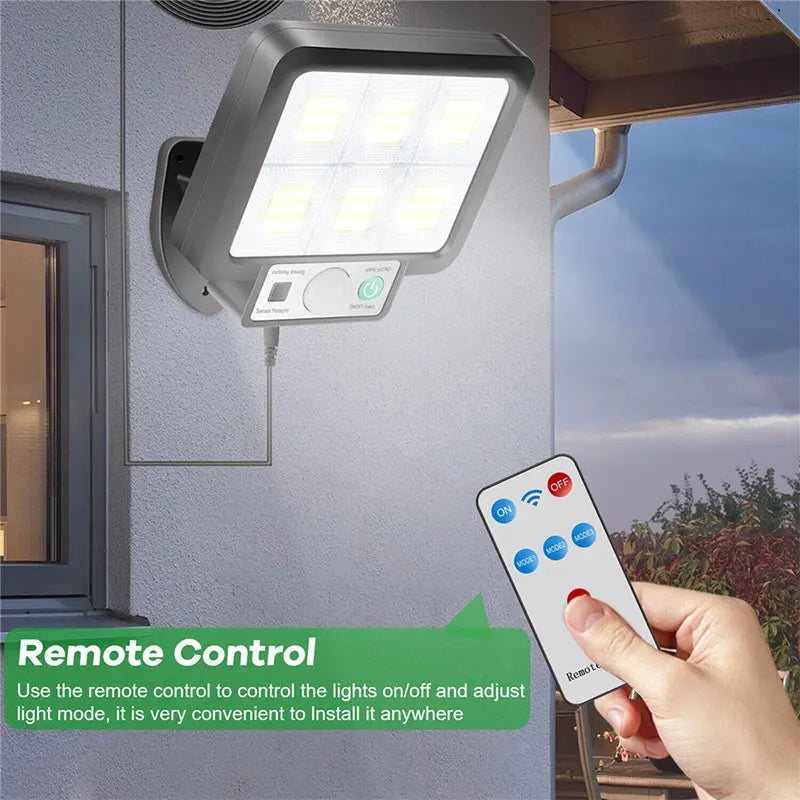 Lámpara Solar LED de Pared con Sensor de Movimiento