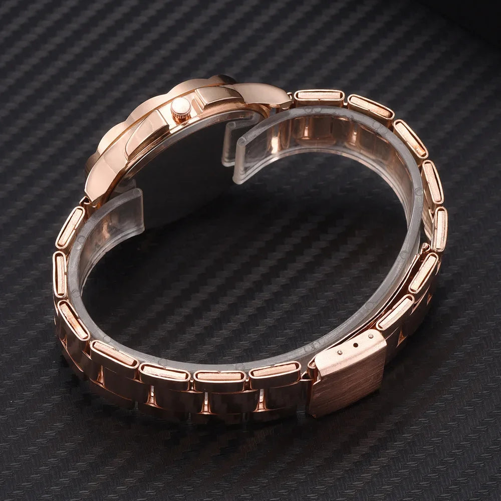 Reloj de Lujo Oro Rosa de Moda para Mujer