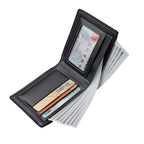 Portefeuille court en cuir pour homme - porte-cartes fin