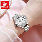 Montre OLEVS de Luxe pour Femme avec Diamants et Date Automatique
