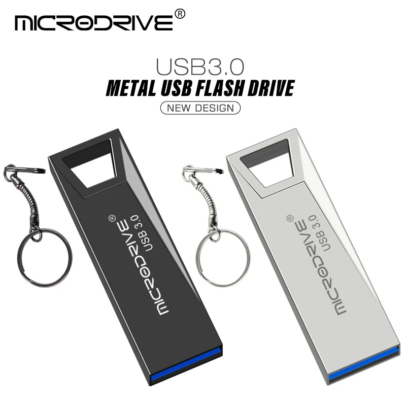 Memoria USB 3.0 Mini Metal Impermeable con Llavero