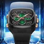 Reloj Deportivo SANDA 6387 Cuadrado Analógico Digital Para Hombre con Cronómetro