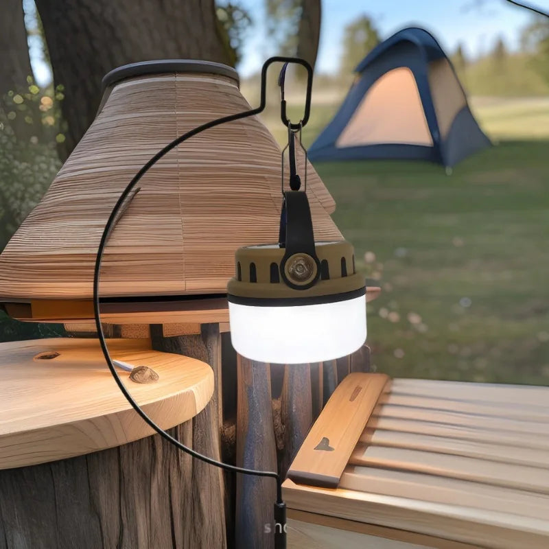Lámpara Solar LED Portátil Para Camping  4 Modos de Luz