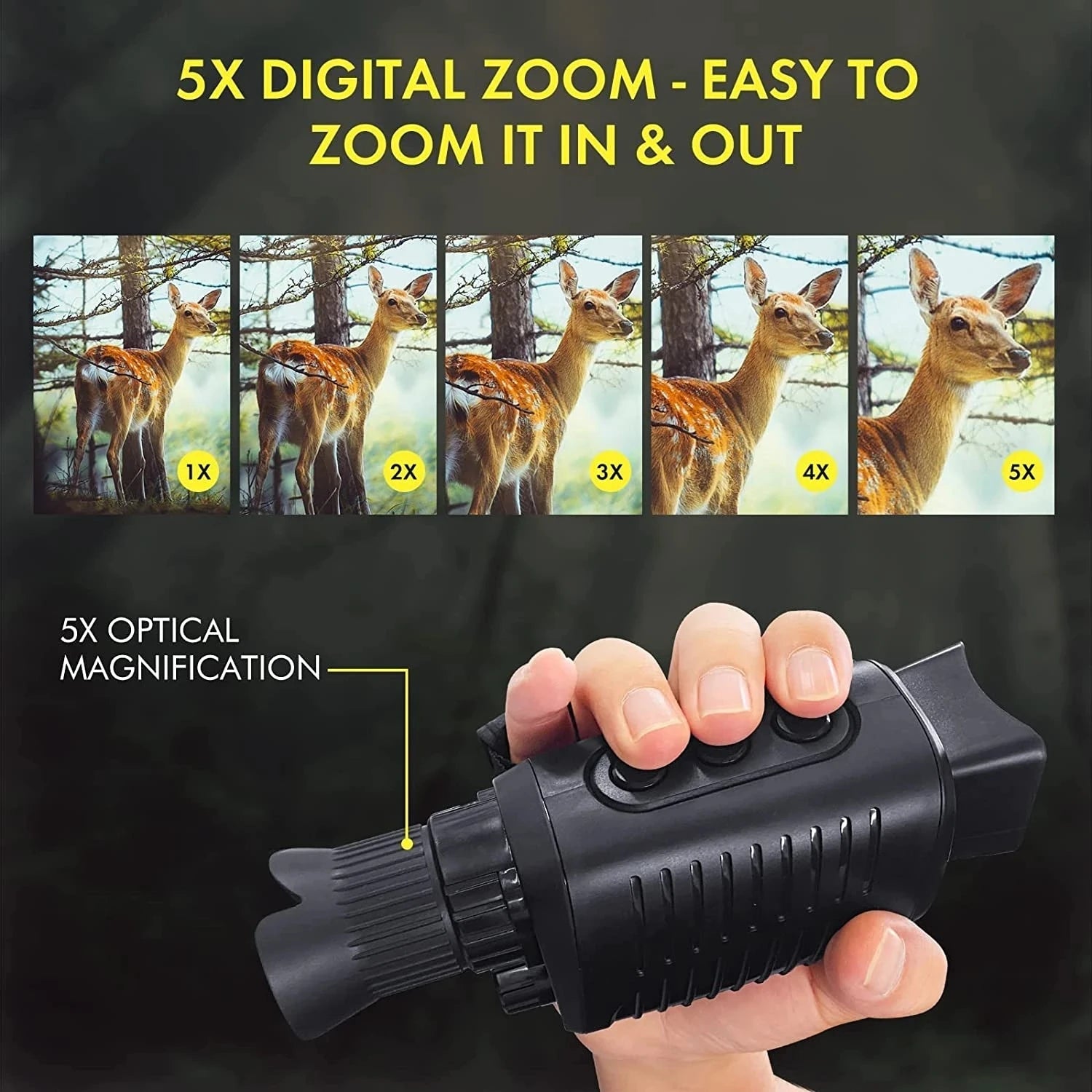 Monocular Visión Nocturna 1080P HD Cámara Infrarroja Búsqueda en Oscuridad