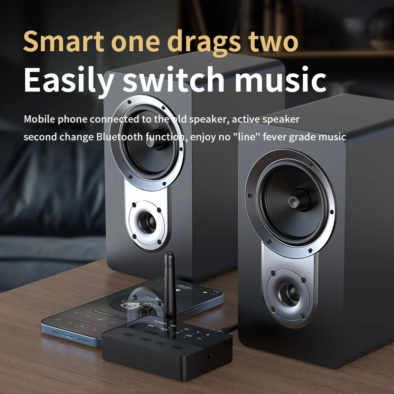 Adaptador Audio Bluetooth 5.3 Receptor Transmisor RCA