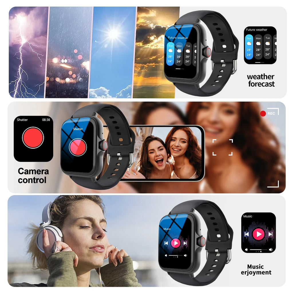 Smartwatch Hombre Mujer Notificaciones APP Deportivo iPhone Android