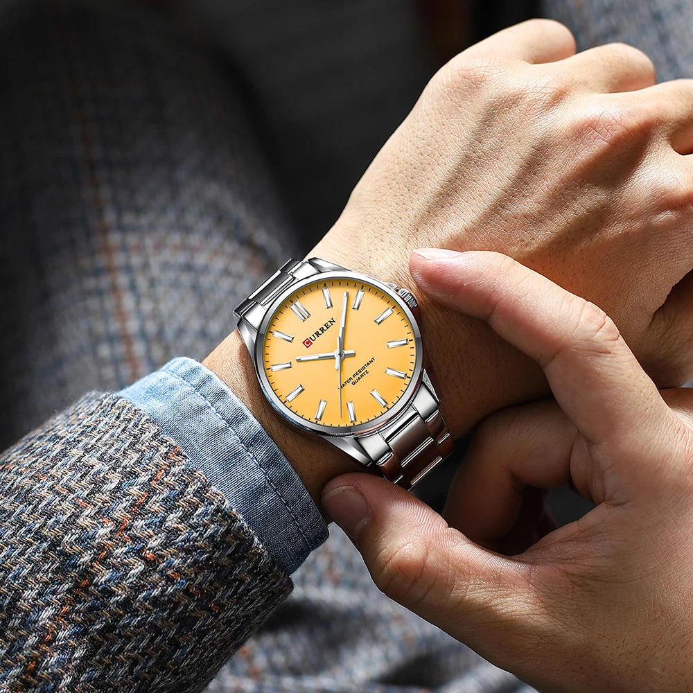 Reloj Hombre Moda Acero Inoxidable Cuarzo Negocios