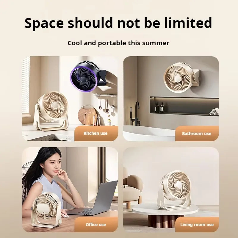 Ventilador Eléctrico Inalámbrico 4000mAh Portátil Escritorio