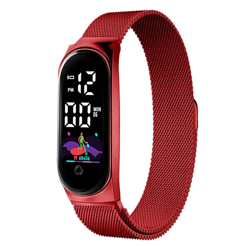 Reloj LED Mujer Metal Correa Magnética