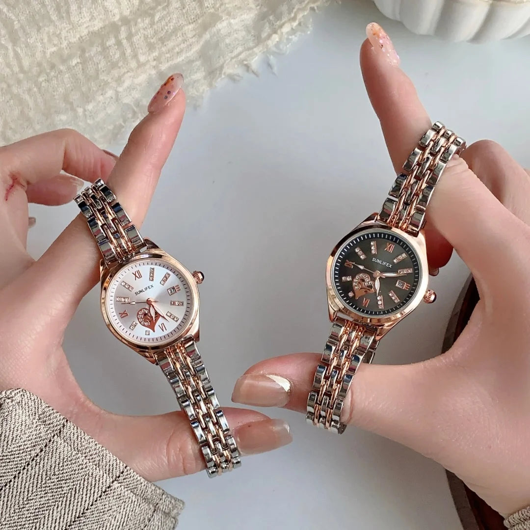 Reloj de Lujo Para Mujer Dial Rose Gold