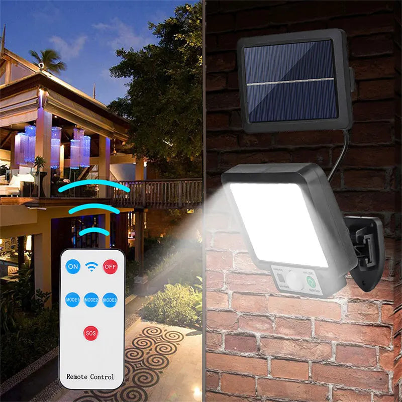 Lámpara Solar LED de Pared con Sensor de Movimiento
