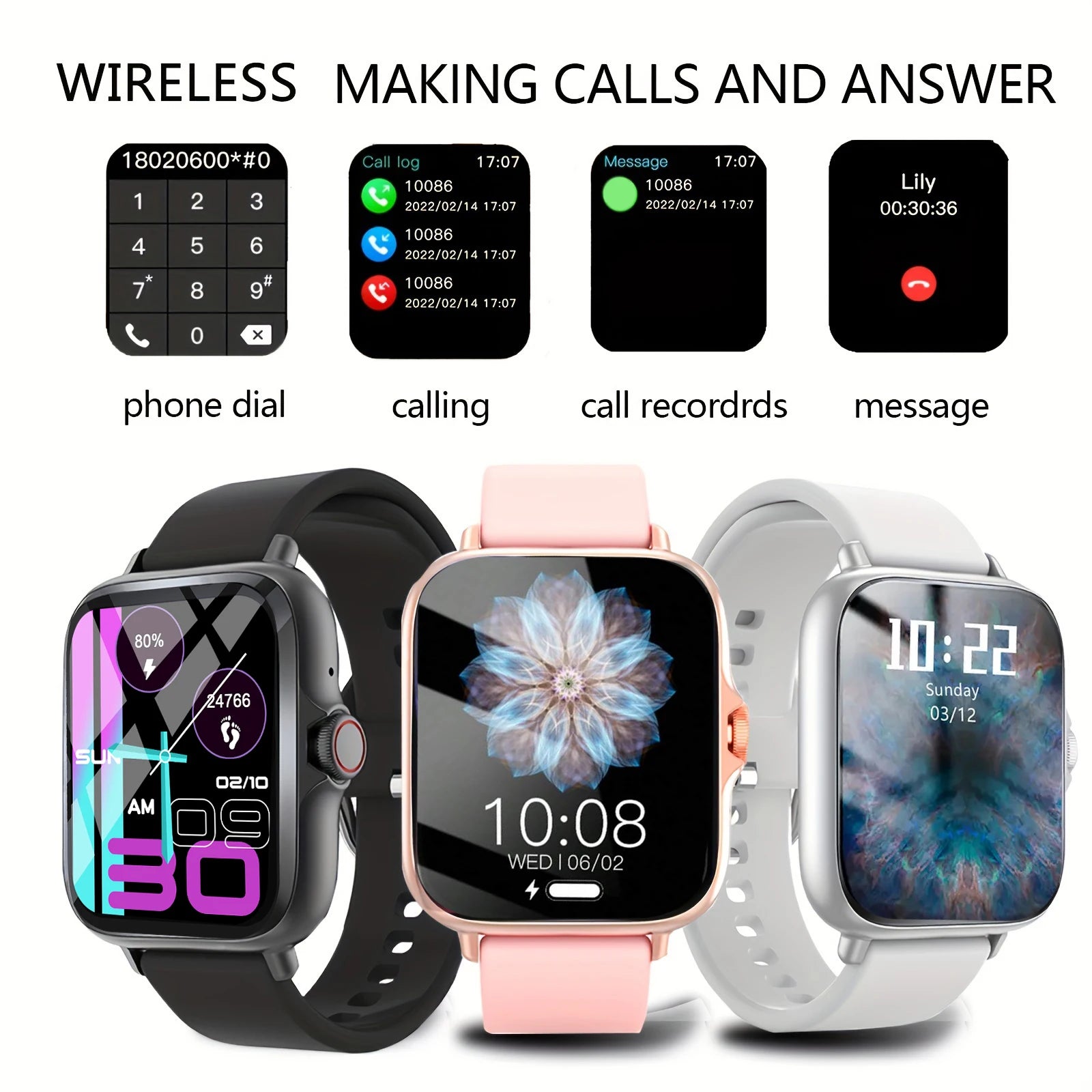 Smartwatch Hombre Mujer Notificaciones APP Deportivo iPhone Android