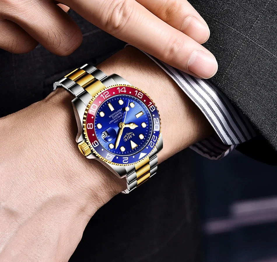 Montre LIGE LG10051 Acier Inoxydable Lumineuse et Résistante à l'Eau