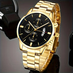 Montre Quartz Acier Inoxydable Mode et Luxe Hommes
