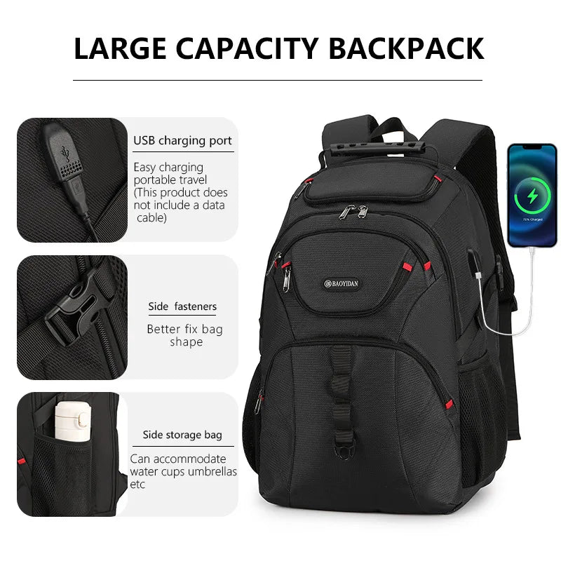 Mochila Hombre Negocios Viaje Gran Capacidad Laptop 15"