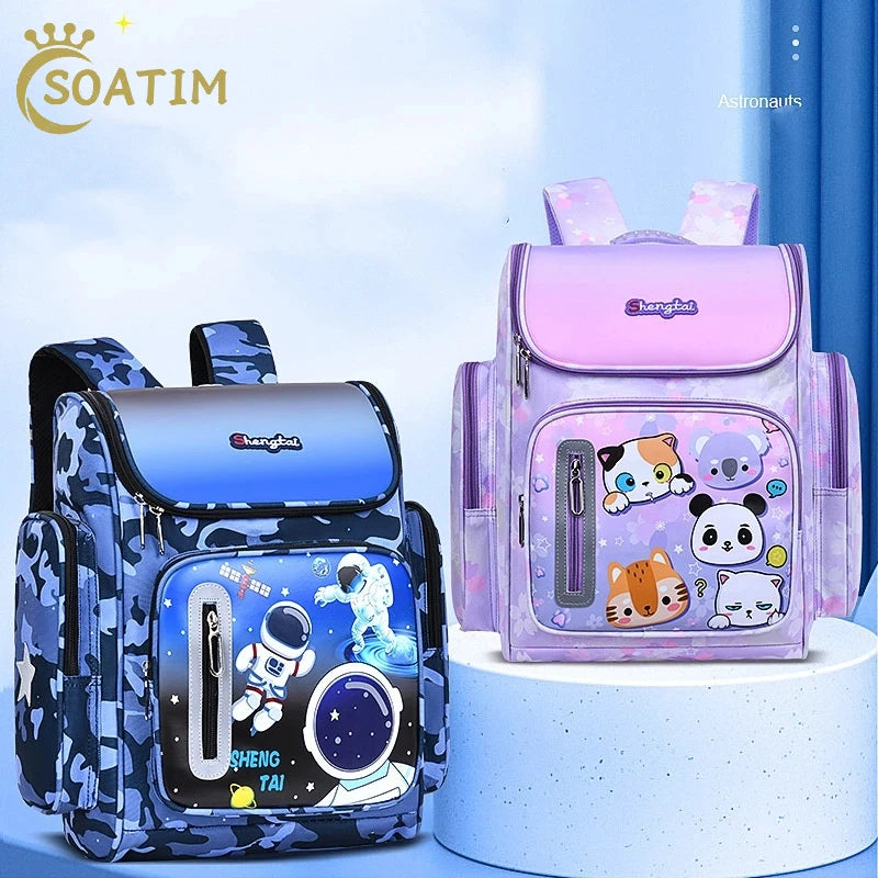 Mochila Escolar Ortopédica Para Niños Con Diseños de Caricatura