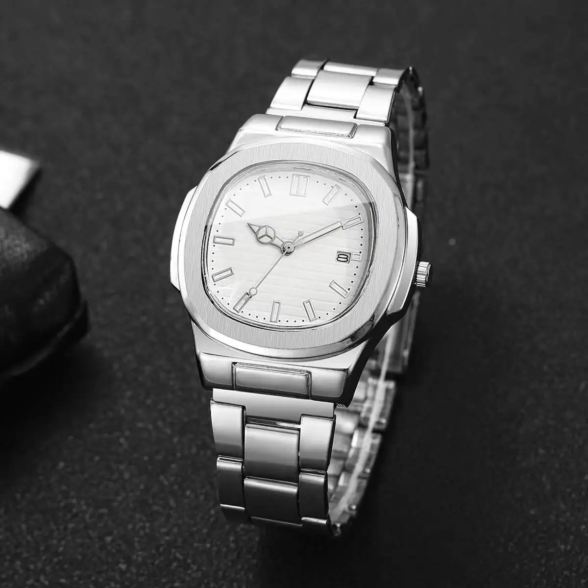 Luxury Square Quartz Stainless Steel Watch