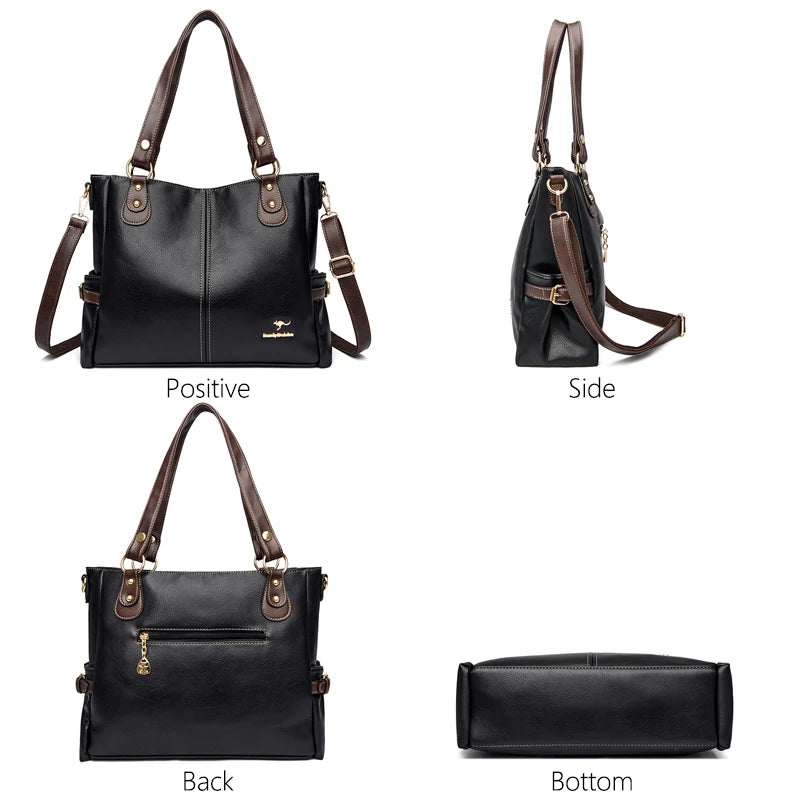 Bolso Lujo Cuero Suave Mujer