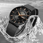 Montre LIGE LG9949 2026 pour homme en acier inoxydable / Décontractée et sportive