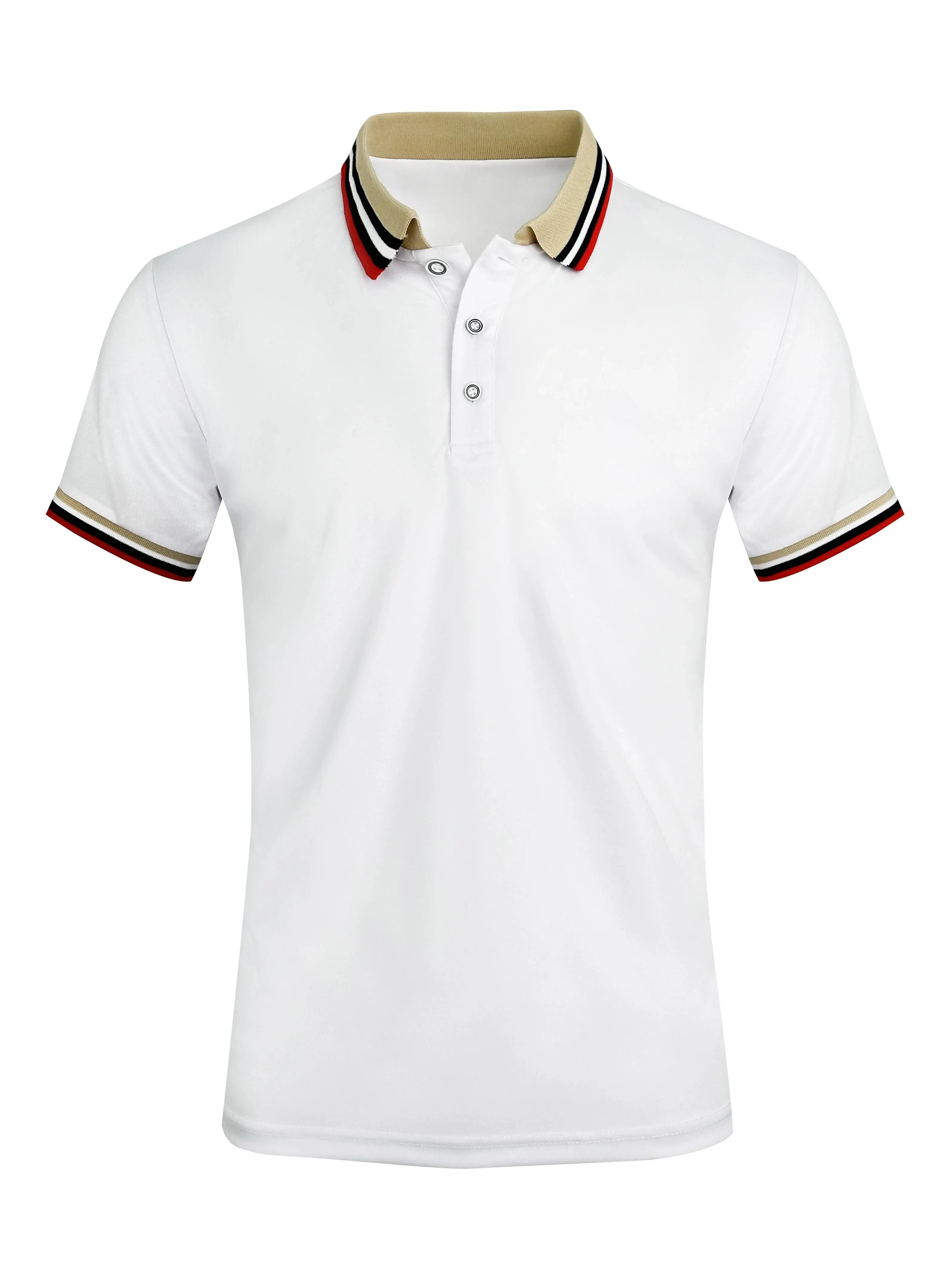Polo Casual de Hombre Algodón Transpirable Manga Corta