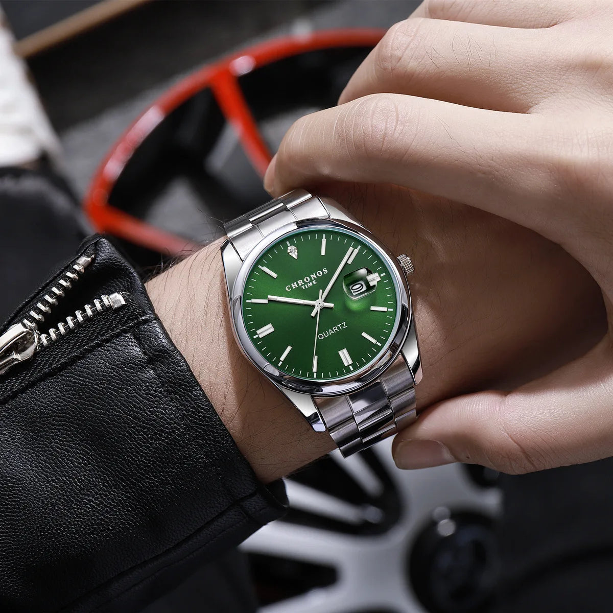 Reloj Hombre CHRONOS Lujo Cuarzo Acero Inoxidable Luminoso Resistente al Agua