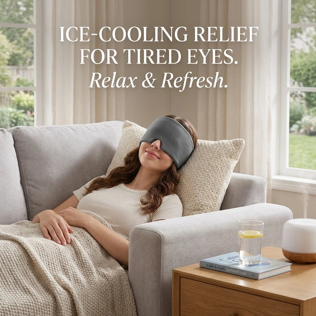 Gorro de Gel Frío Para Alivio de Migraña Máscara de Ojos