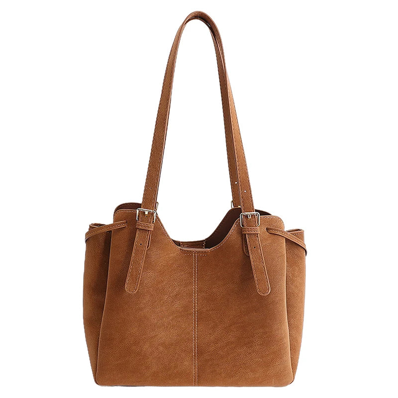 Bolso Tote de Gamuza para Mujer Retro Minimalista
