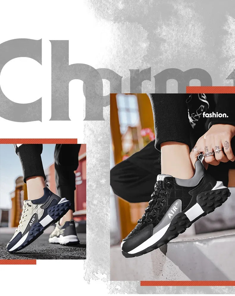 Men's Non-Slip Chunky Sole Trainers