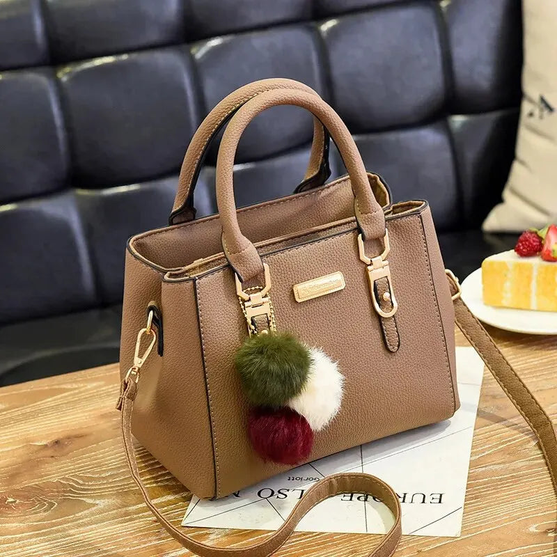 Bolso Cubo de Cuero PU Mujer Vintage Color Sólido