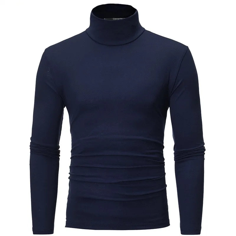 Camiseta Térmica Hombre Manga Larga Cuello Alto Slim Invierno