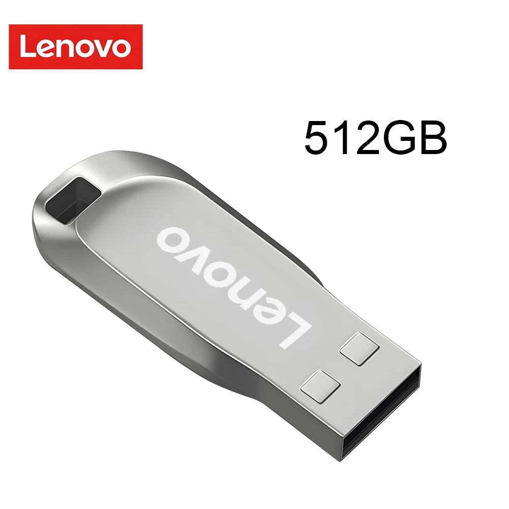Clé USB 3.0 Lenovo métallique haute vitesse, jusqu'à 512 Go