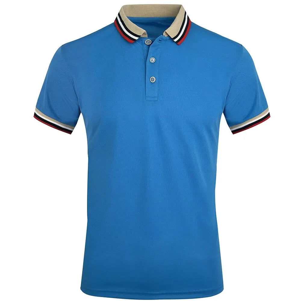 Polo Casual de Hombre Algodón Transpirable Manga Corta