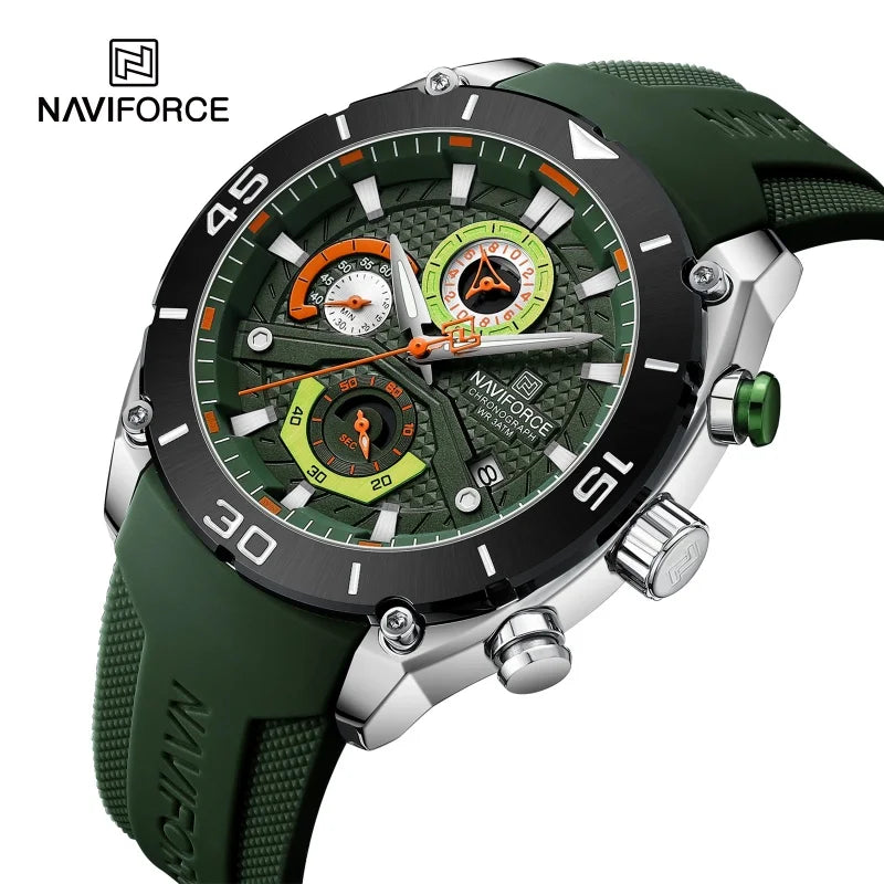 Reloj NAVIFORCE 8038 Deportivo Para Hombre con Cronógrafo y Manecillas Luminosas