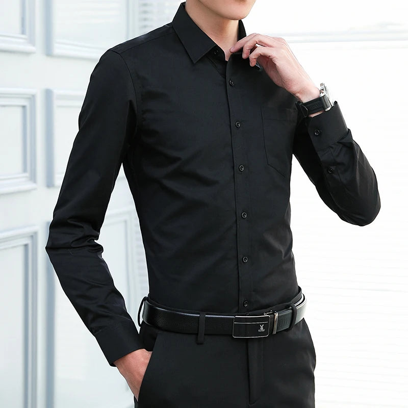 Camisa Hombre Manga Larga Formal Oficina Alta Calidad
