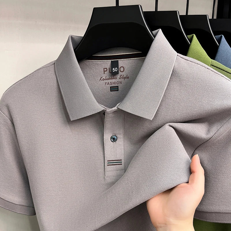 Polo 100% Algodón para Hombre Manga Corta Transpirable