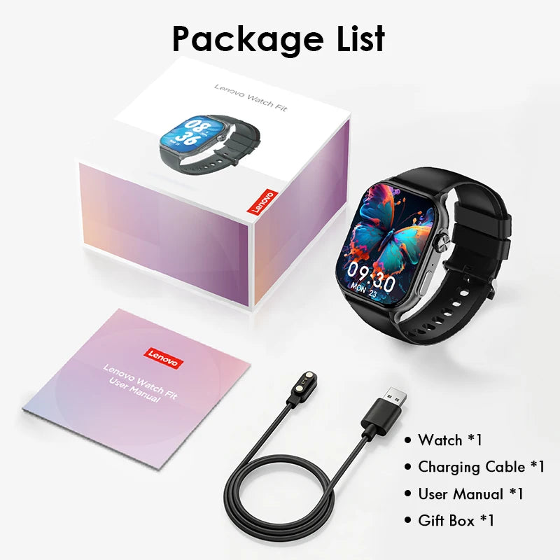 Lenovo Fit F101 - Reloj Inteligente con Pantalla 1.96" AMOLED