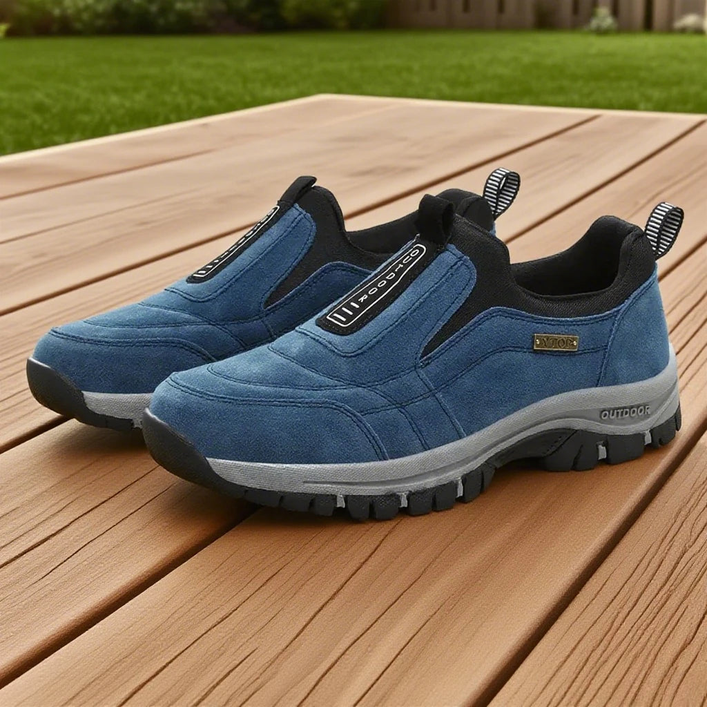 Zapatos de Senderismo Antideslizantes de Cuero para Hombre