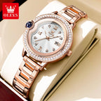 Montre OLEVS de Luxe pour Femme avec Diamants et Date Automatique
