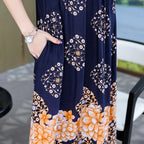 Robe décontractée en coton ample à manches courtes