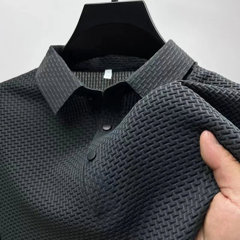 Polo Hombre Casual Negocios Manga Corta Transpirable