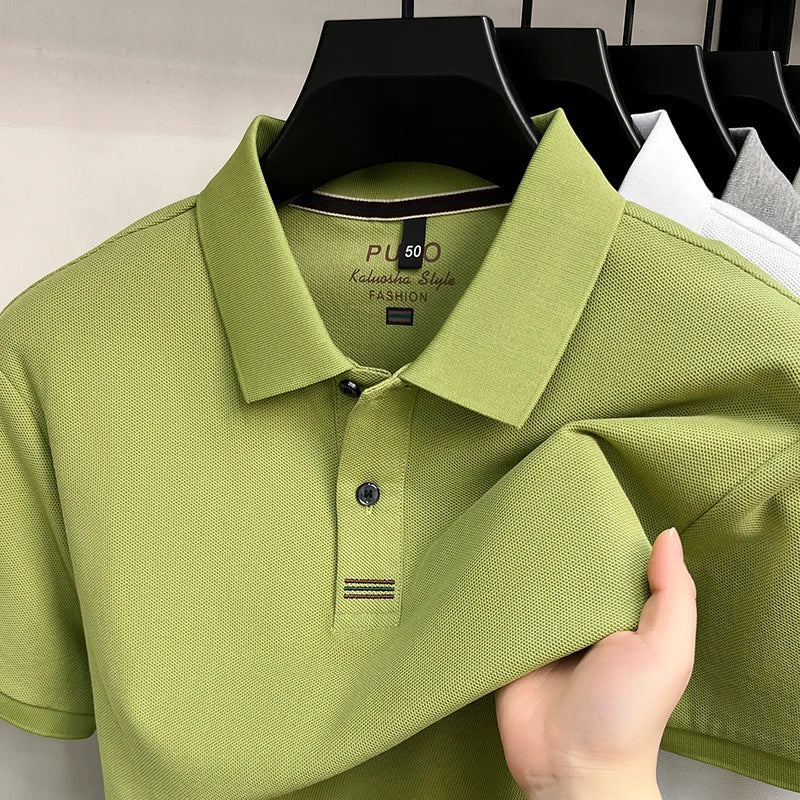 Polo 100% Algodón para Hombre Manga Corta Transpirable