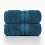 Lot de 2 serviettes de toilette en coton ultra absorbant